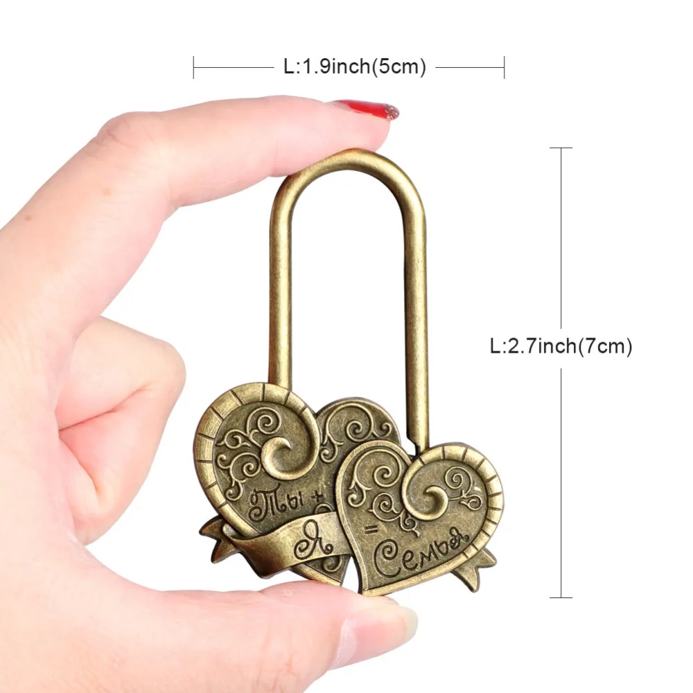 

OurWarm Wedding Locks Souvenirs Metal Concentric Wish Lock You+me =family Wedding Castle Valentines Anniversary Day Gift