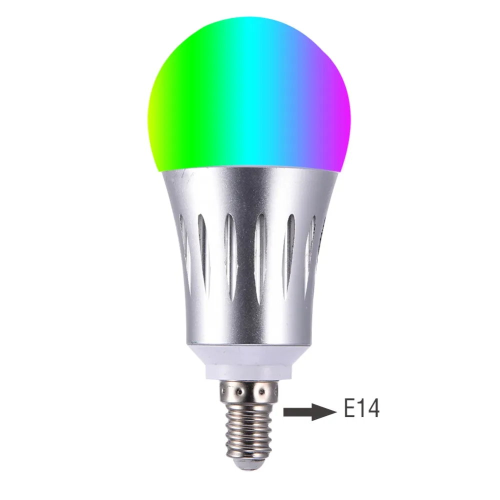 Wifi патрон умный свет светодиодный лампы E27 E26 E14 B22 белый + RGB динамический