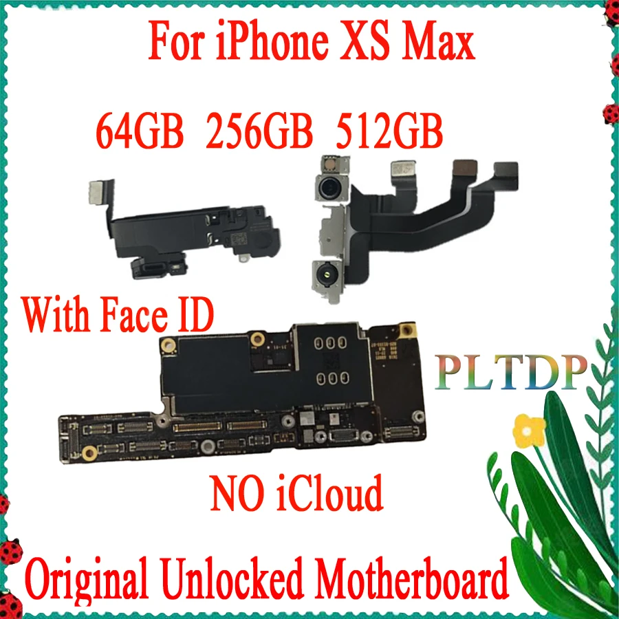 Разблокированная материнская плата для iPhone XS Max с/No Face ID Одиночная/двойная карта, оригинальная материнская плата 64 Гб 256 ГБ 512 ГБ