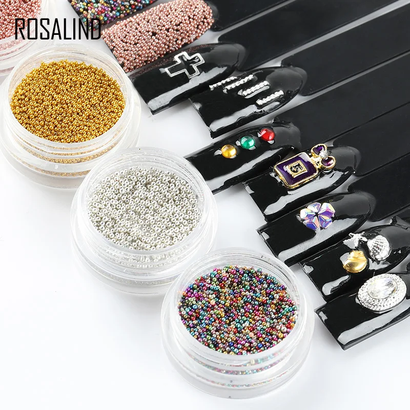 

ROSALIND Acrylic Rhinestones 1 Box Design Of Nails 3D Stones Manicure Accessoires Crystal Glitter Gel Nail Art Decorations