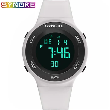 

SYNOKE Led часы Digital Female Watches Women Fashion White Waterproof Wrist Watch Electronic Female Outdoor Running Clock