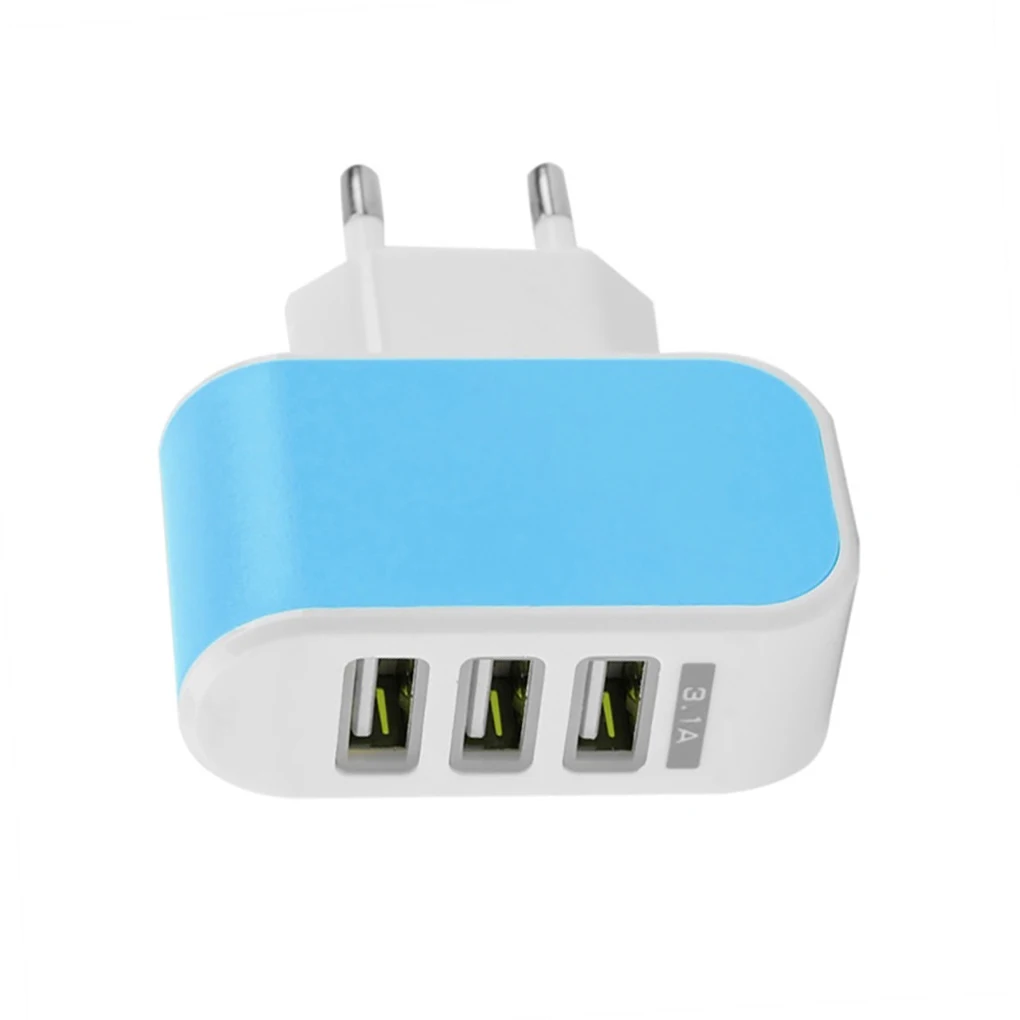 Универсальное многопортовое Зарядное устройство USB 3 порта дорожный настенный
