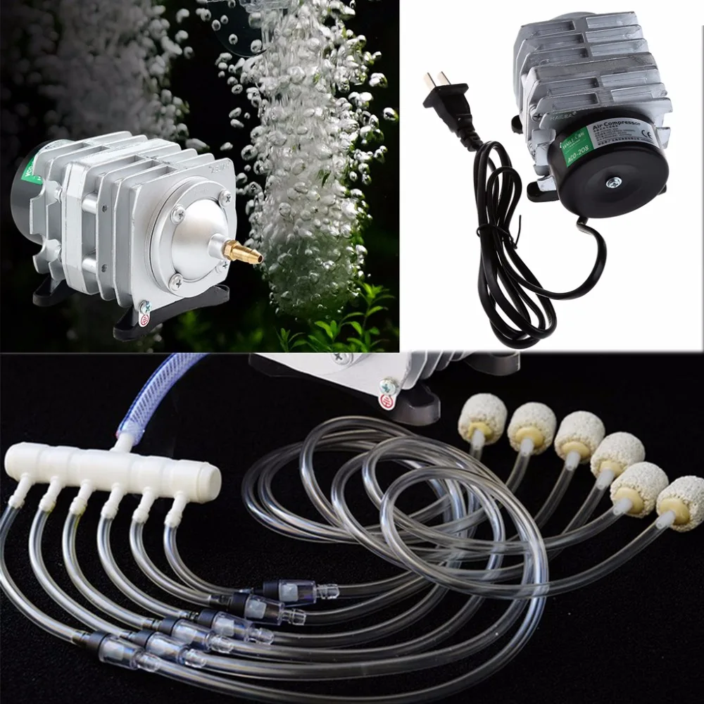 45L/min 25W Air Compressor Aquarium Fish Tank Oxygen