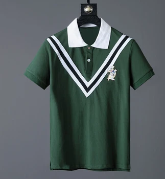 

Shirt Short Sleeve Striped Male polo shirt Brand Clothing Men high quality