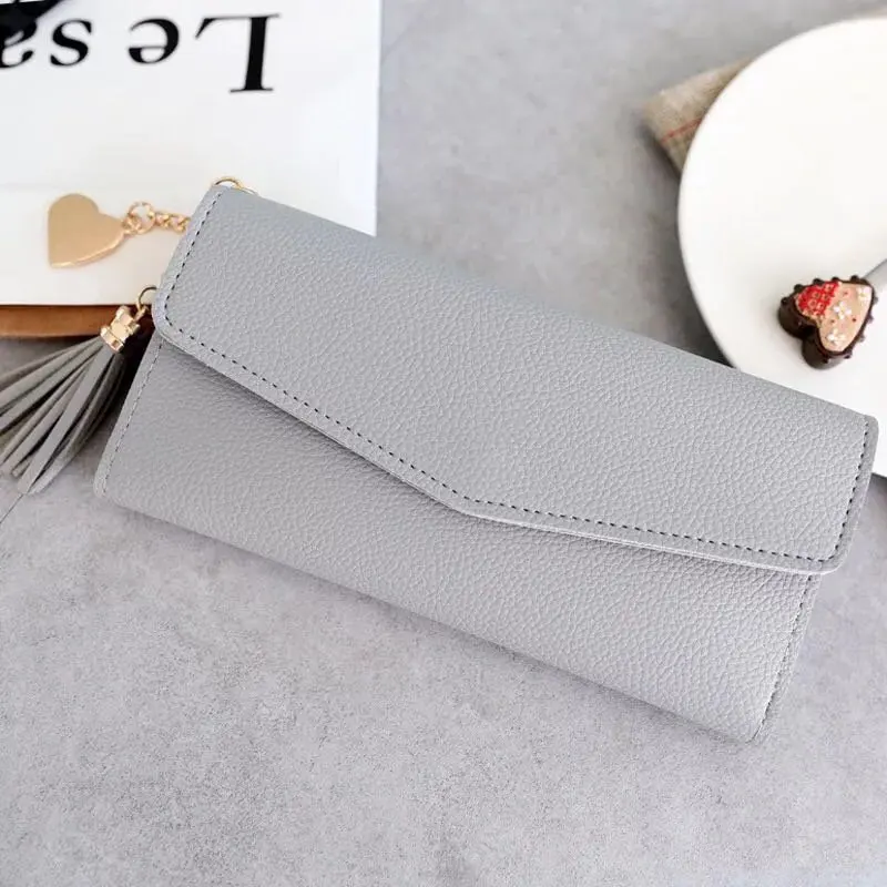 

New Fashion Design Leather Wallets Women Luxury Brand Purses Woman Wallet Long Hasp Female Purse Card Holder Clutch Feminina Car