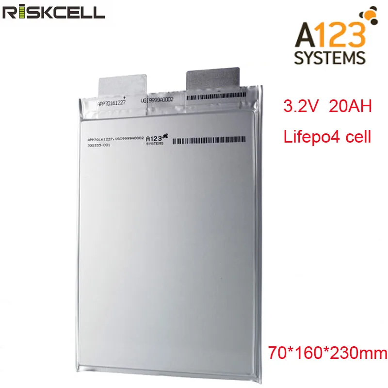 Литий полимерная аккумуляторная батарея A123 20Ah 3 2 V lifepo4 20000mAh для ebike ev car ups без