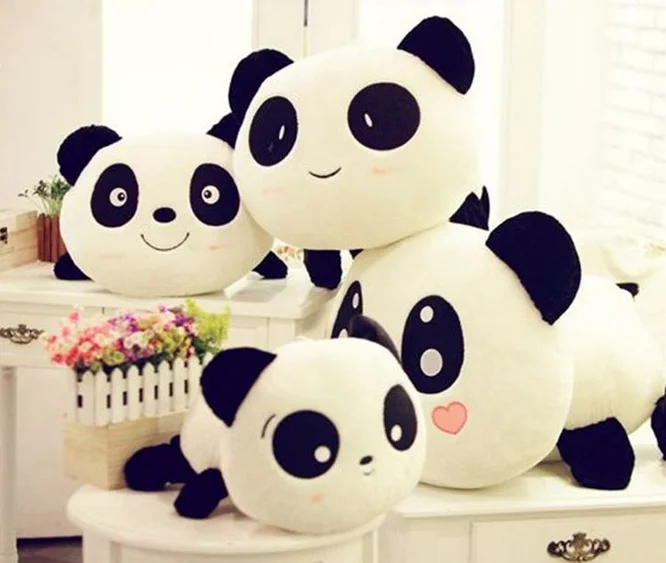 

20cm Giant Panda Pillow Mini Plush Toys Stuffed Animal Toy Doll Pillow Plush Bolster Doll Valentine's Day Gift 064