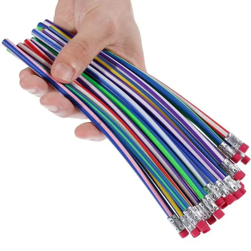 

50 PCS/100 PCS Soft Flexible Bendy Pencils Magic Band Kids Children School Bend Soft Pencil Student Stationery Pencils