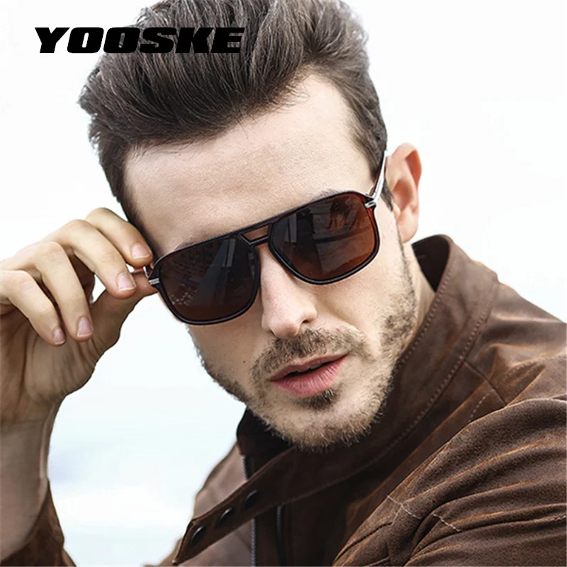 YOOSKE Polarized Sunglasses Men Brand Design High Quality Driving Sun