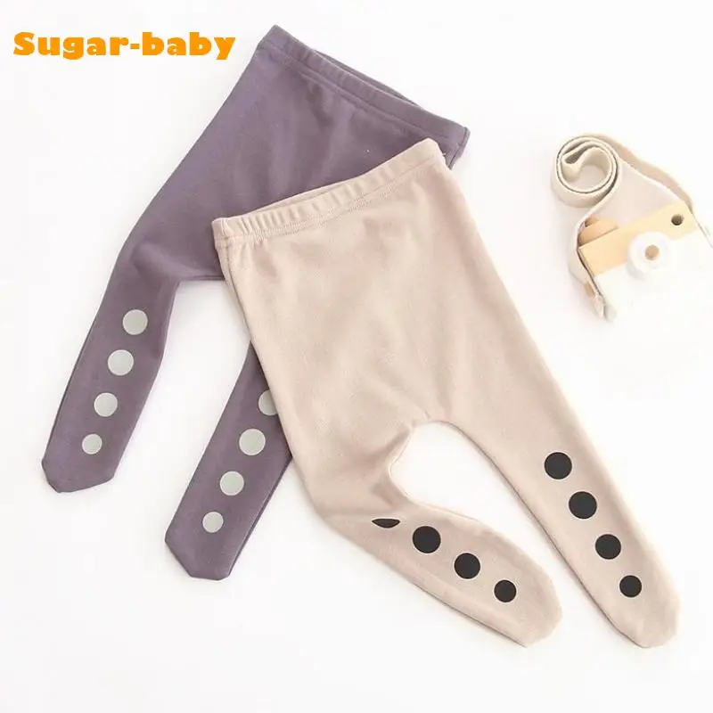 

Infant Baby Tights 2019 Spring Casual Style Cotton Geometric Dot Elastic Baby Girl And Boy Bottoming Pants Kids Pantyhose