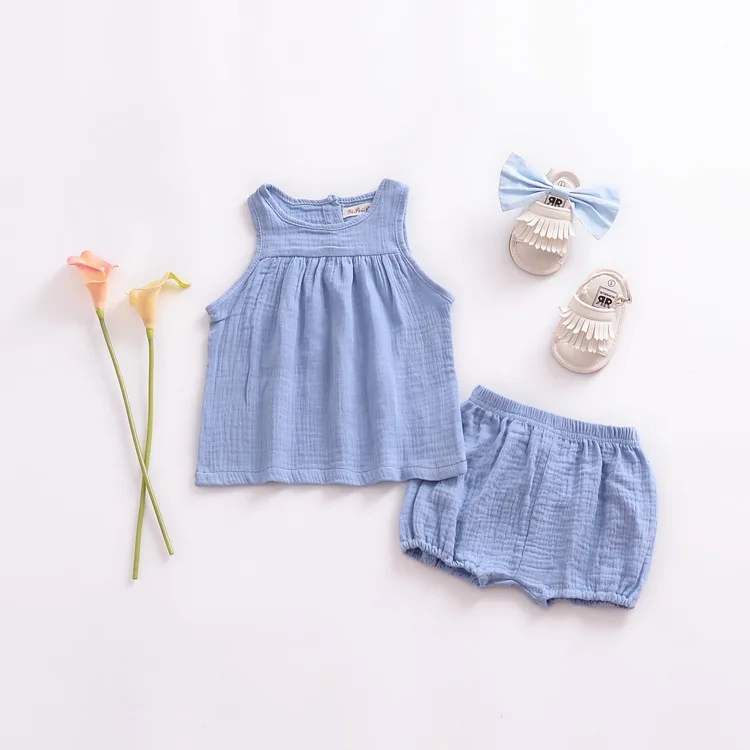 Peuter Meisjes Zomer Linnen Kleding Baby Meisjes Solide Mouwloze Top Mollig Shorts Kleding Kinderen Meisje Kleding Kledingsets Aliexpress