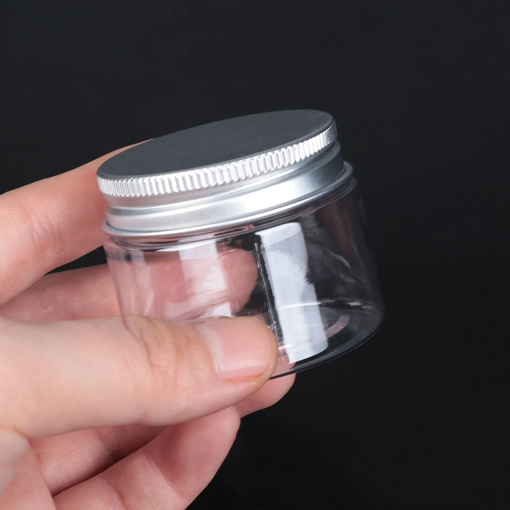 30-250 мл алюминиевая крышка баночка для косметики горшок бальзам для губ контейнеры масло воск пустые прозрачные бутылки для образца контейнер