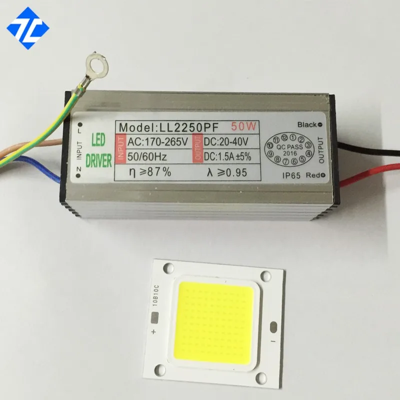 

one 10W 20W 30W 50W 100W COB High Power LED chip led flood light chip + One LED power supply Led floodlight driver