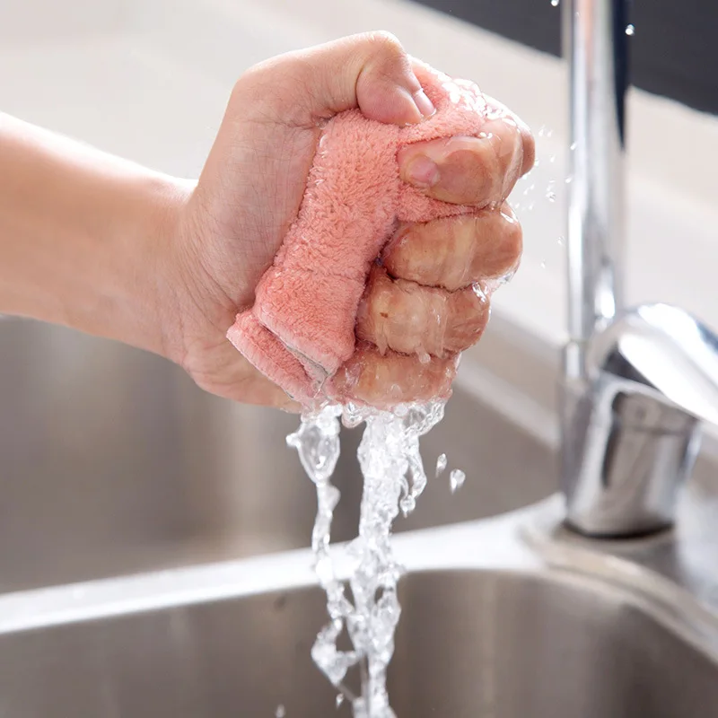 HTEXQ Kitchen Cleaning 1PC Wash Cloth Dishcloth Magic Hand Towel Fiber Dishrag Duster Anti-grease Wiping Rags Washing Towel - Image 4
