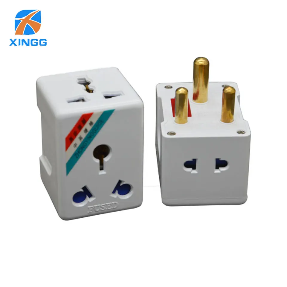Южная Африка большой круглый 3 Pin AC Power Электрический штекер дорожный адаптер для