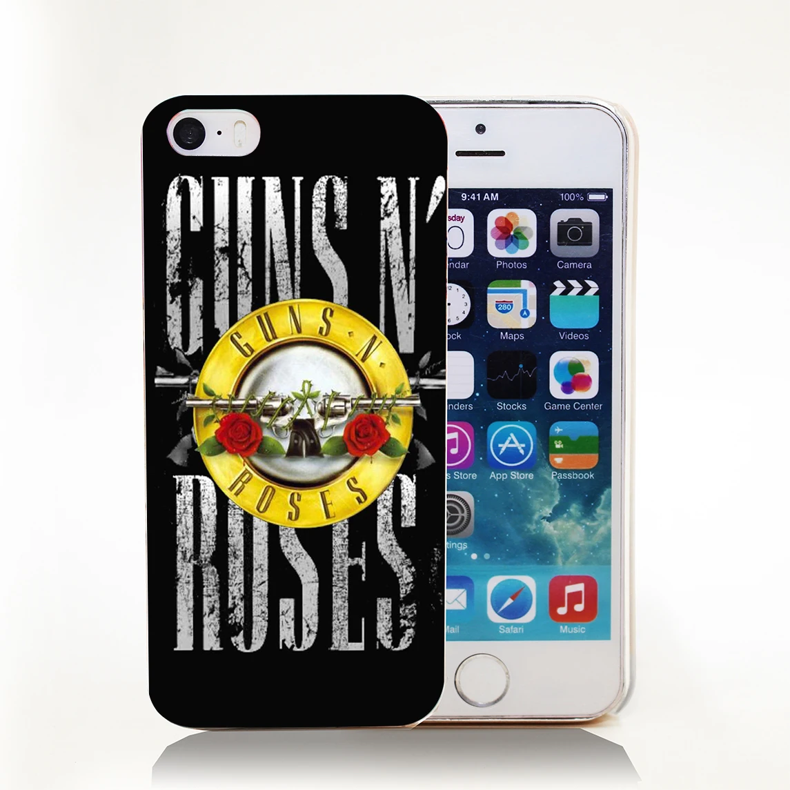 Nice handle Guns n Roses Hard Transparent Cover Case for iPhone 4 4s 5
