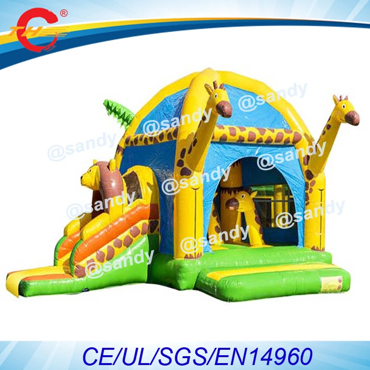 free air ship,6x4.5x3.5mH Giant Giraffe Inflatable Bouncer bounce House