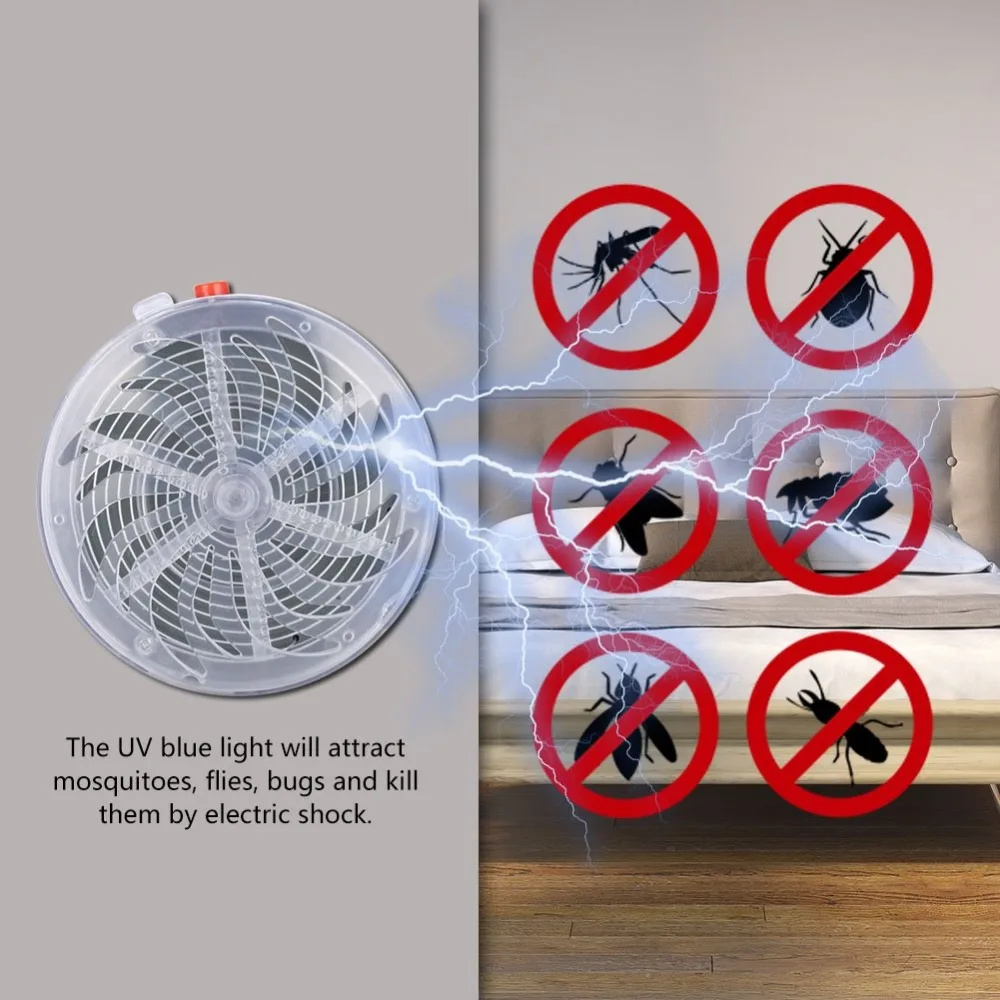  Indoor Outdoor Summer Solar Powered Mosquito Killer Light Lamp Electric Fly Insect Bug Mosquito Kil