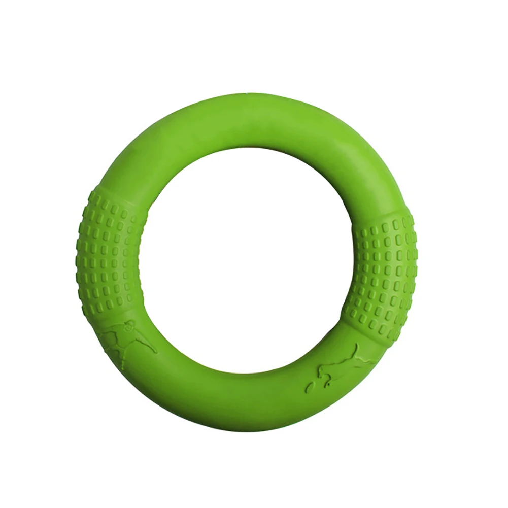 Pet кистевой эспандер EVA Pet летающие диски кольцо Pull-устойчив к прокусыванию щенка собаки пережевывать тренировочные игрушки питбуль Французский бульдог - Цвет: Green