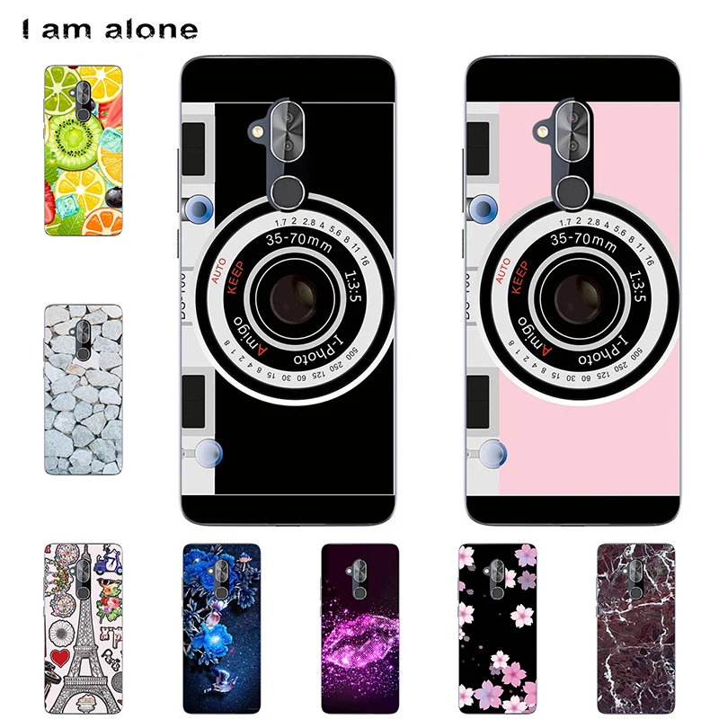

I am alone Phone Bags For Alcatel 7 6.0 inch Solf TPU Fashion Cute Color Paint Mobile Cases For Alcatel 7 Shell Shipping Free
