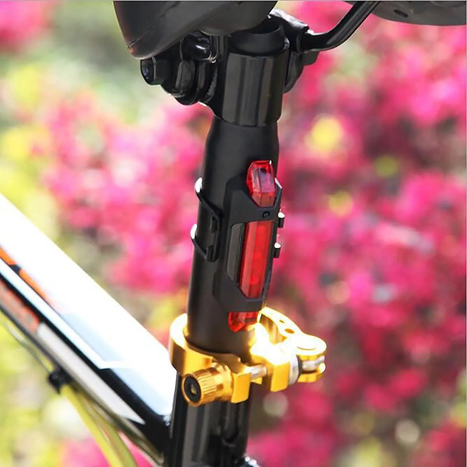 3 цвета USB Перезаряжаемые светодио дный велосипед мигающий свет задний фонарь 4-режимы