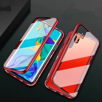 

ZEALLION For Huawei P20 P30 Pro Mate 20 Pro Honor V20 Double Sided Glass Magnetic Adsorption 360 Degree Full Phone Case