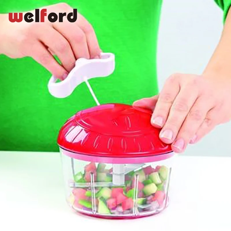 TV New Crank Chop Food Speedy Chopper Multi function Manual Pull Rope