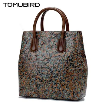 

TOMUBIRD New women genuine leather bags handbags women famous brands Superior cowhide Original embossed women leather handbags