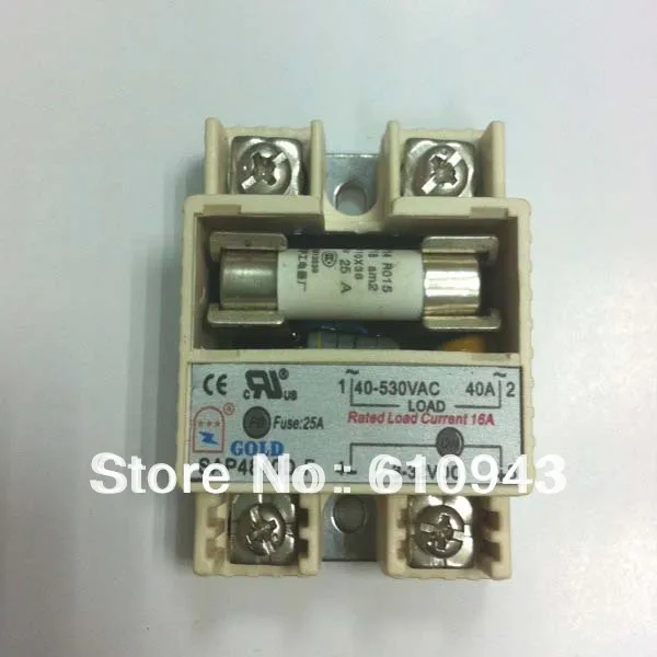 

Free shipping 5A SSR with fuse SSR,input 3-32V DC output 40-480VAC single phase ssr