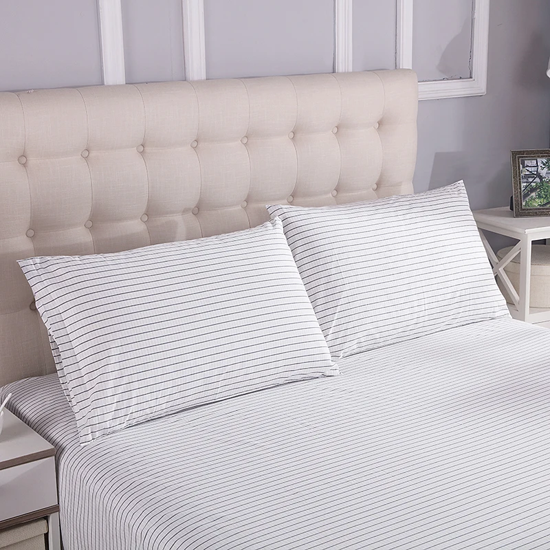 

Grounded large stripe pillow case 50*75cm EMF protection Silver Antimicrobial Conductive Mat for Better Sleep