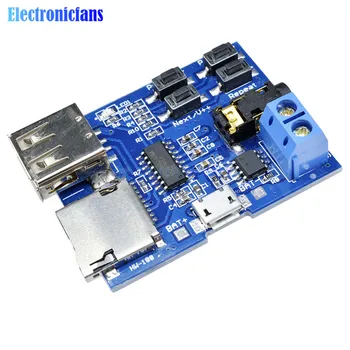 

1Pcs TF Card U Disk MP3 Format Decoder Board Mirco USB Port Amplifier Decoding Audio Player Module 3.7-5.5V