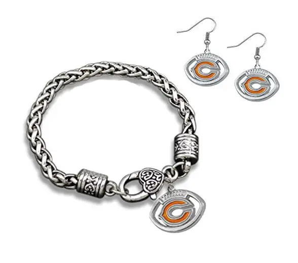 Chicago Bears Charm Bracelet Fashion Earrings Perfect Jewelry Chicago Bears Charm Bracelet Fashion Earrings Perfect Jewelry Gift In Sets From Accessories On Aliexpress Alibaba Group