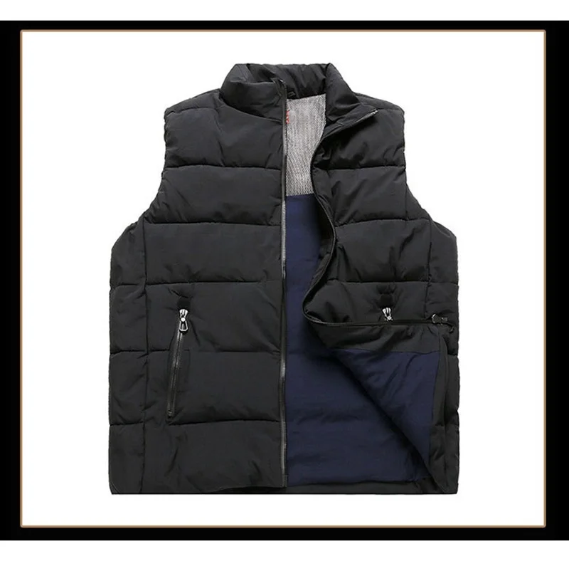 FAISIENS мужские жилеты пальто теплый толстый плюс большой размер 6XL 7XL 8XL зимний Свободный жилет черный 5XL спортивная одежда 52 ватный жилет