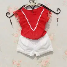 Летняя блузка для маленьких девочек-подростков от 2 до 15 лет, рубашка Детские шифоновые топы без рукавов с оборками для девочек, светло-коричневые рубашки для детей, JW1882