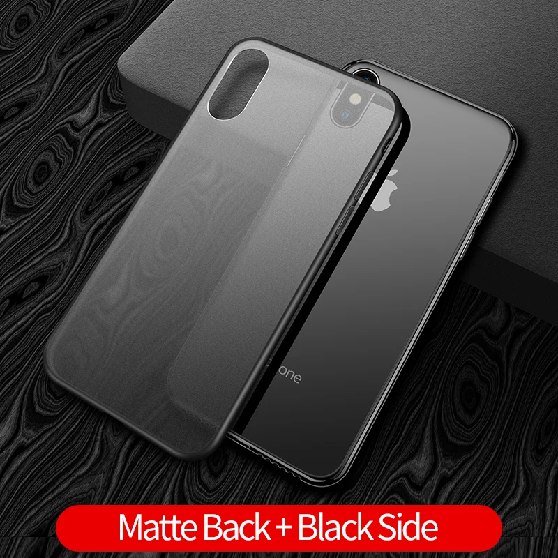 iHaitun Luxury Shock Proof Case For iPhone XS MAX XR X Cases Ultra Thin Soft Side Transparent For iPhone X 10 XS MAX Drop Cover - Цвет: Matte