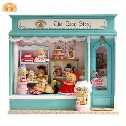 Мебель DIY Кукольный дом wodden Miniatura Кукольные домики Мебель комплект головоломки Кукольный домик ручной работы Игрушечные лошадки для детей