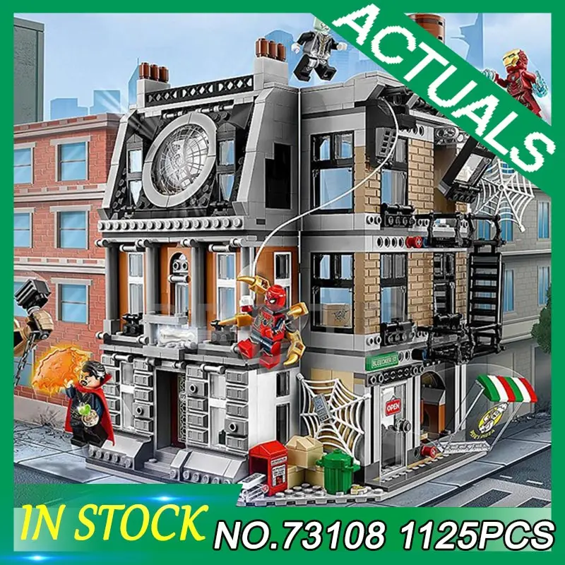 

Lepin 07107 1125pcs Super Hero Series The 76108 Sanctum Sanctorum Showdown Set Building Blocks Bricks New Toys For Kids Gifts