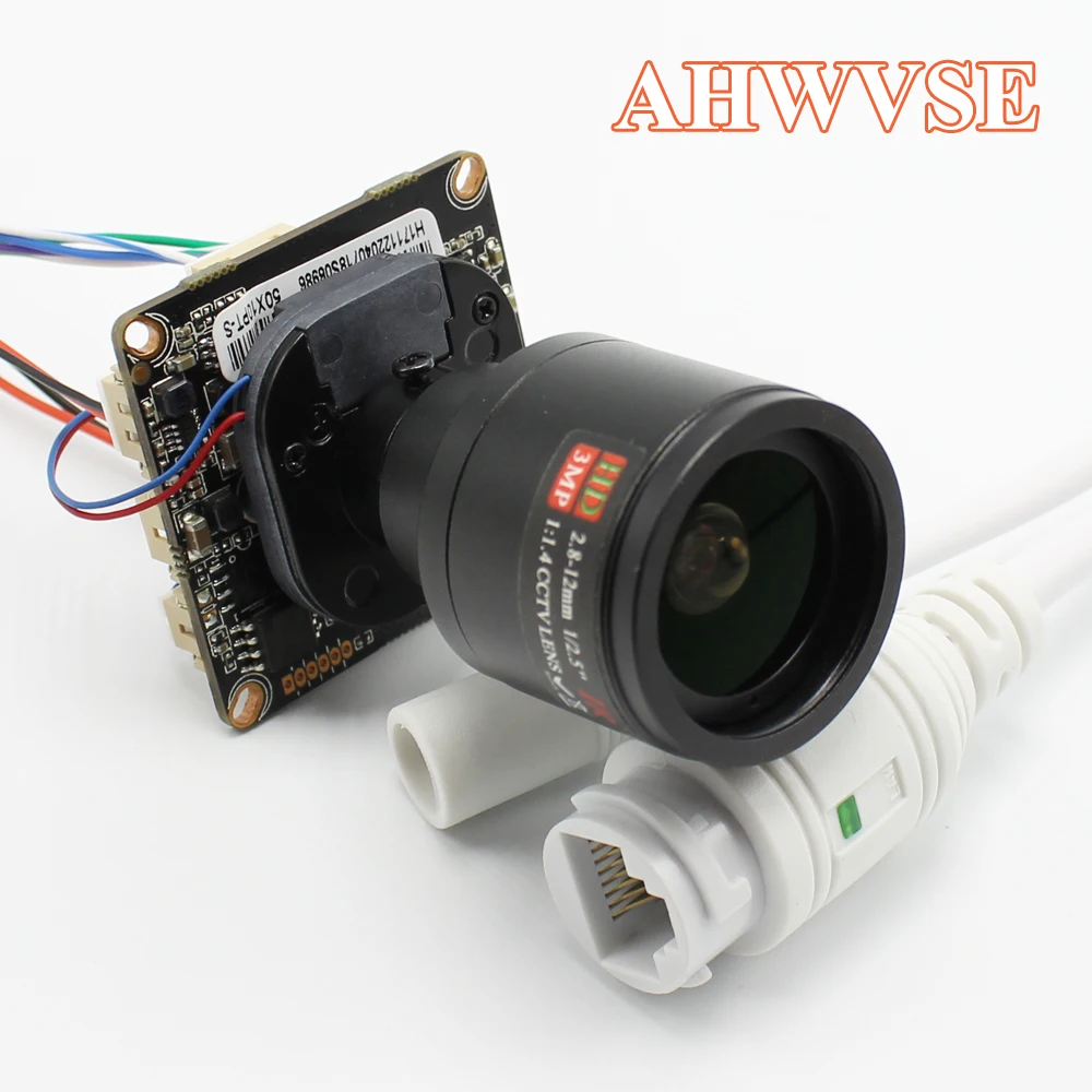 AHWVE DIY широкий обзор 2,8-12 мм объектив 1080P 2MP ip-камера модуль Плата с IRCUT RJ45 кабель ONVIF H264 мобильное приложение XMEYE