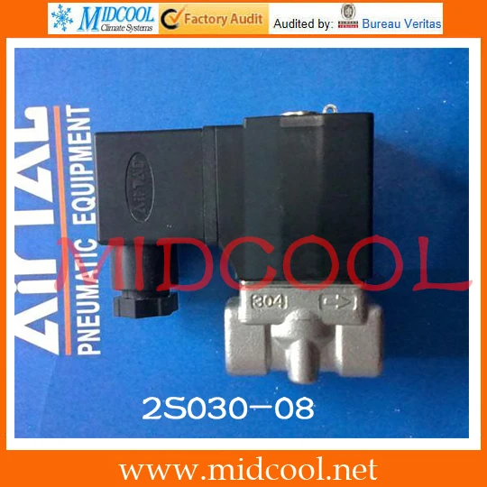 

Original AirTAC Fluid control valve (2/2way) 2S Series (Direct-acting and normally closed) 2S030-08
