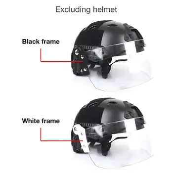 

Transparent Windproof Lens Riot Mask Guide Rail Mask For FAST MICH AF Helmet Special CS Anti BB Protection Face