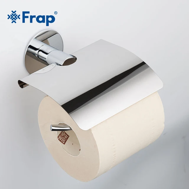 Frap Stainless Steel Cover Glue Paste Toilet Paper Towel Holder Frap Stainless Steel Cover Glue Paste Toilet Paper Towel Holder Mounting Seat Bathroom Hardware Accessorie F3803