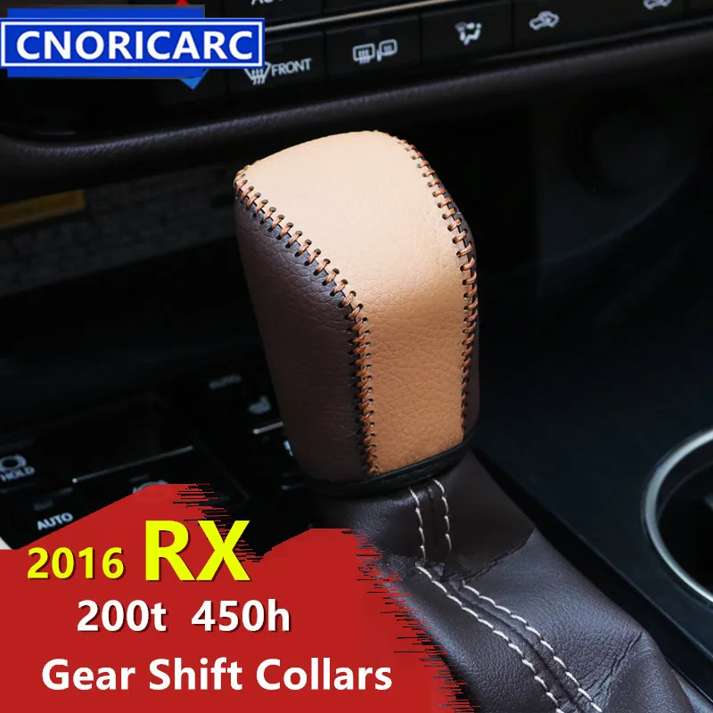 

CNORICARC Leather Car Gearshift Hand Decoration Protective Cover Case For Lexus RX 200t 450h 2016 2017 Interior Accessories