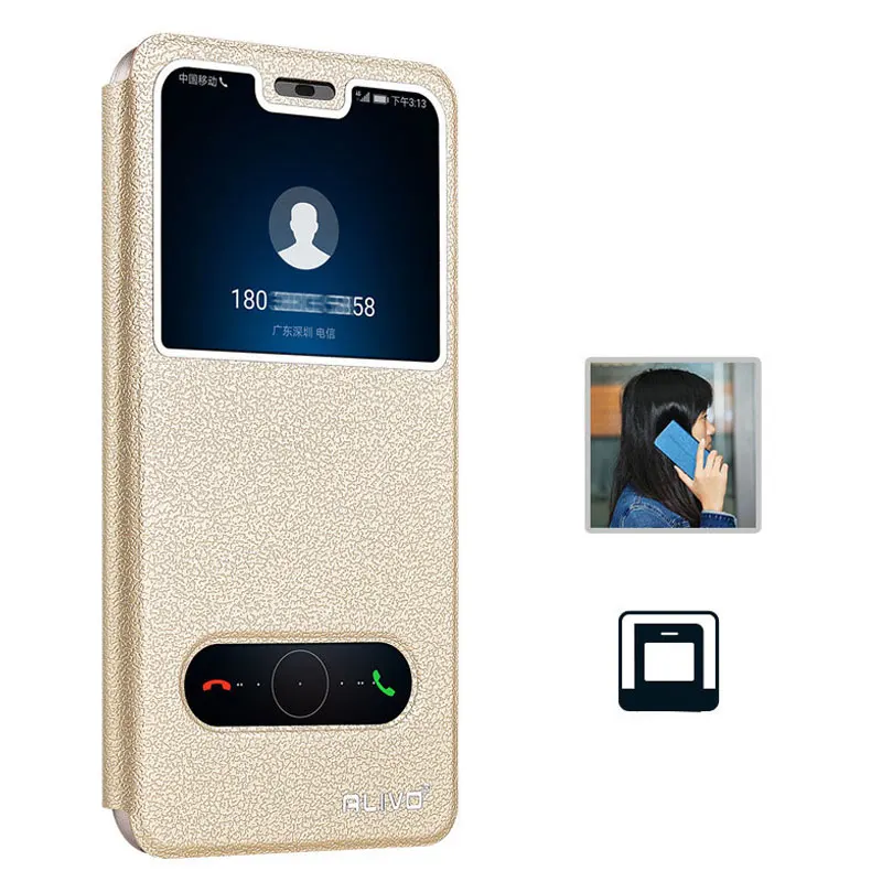 

Case For Funda Huawei Honor 10 Lite Case Luxury View Window PU Leather Cover For Huawei Honor 10 Lite Flip Stand Phone Case Capa
