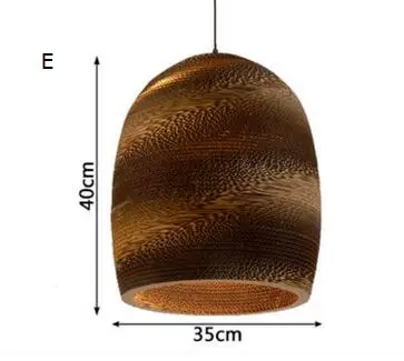 Личность бумажный кулон соты огни картон персонализированные гостиная ресторан кафе магазин одежды подвесные светильники - Цвет корпуса: E