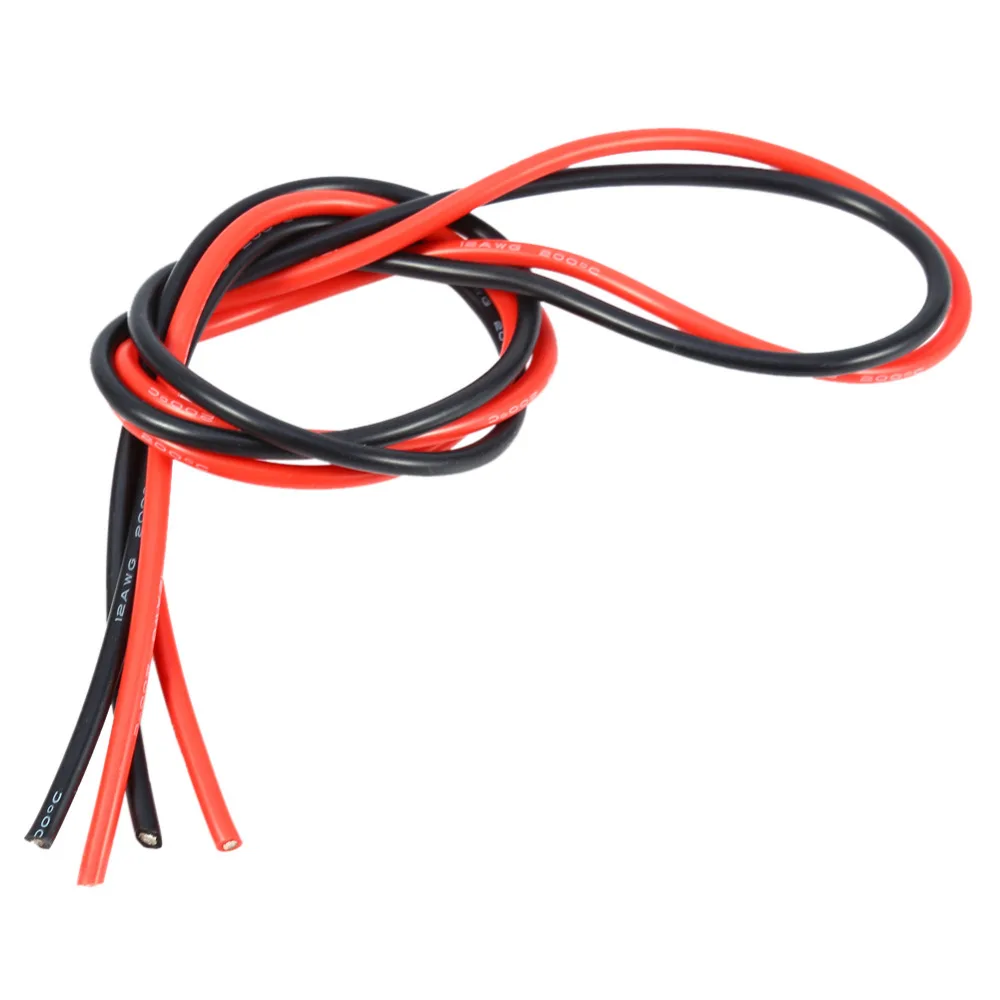 2 м 12AWG RC автомобилей силиконовый кабель провод гибкий Луженый Медный электронный