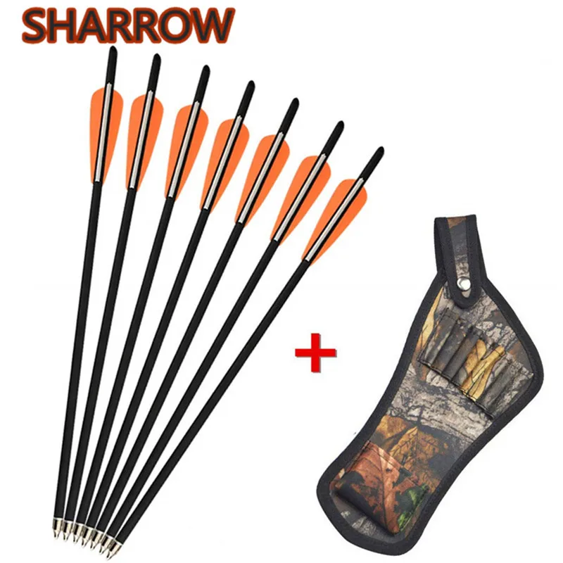 

8pcs 17" Crossbow Bolts Arrows Carbon Shafts With Arrow Quiver Arrow Carbon For Outdoor Hunting Shooting Archery Accessories