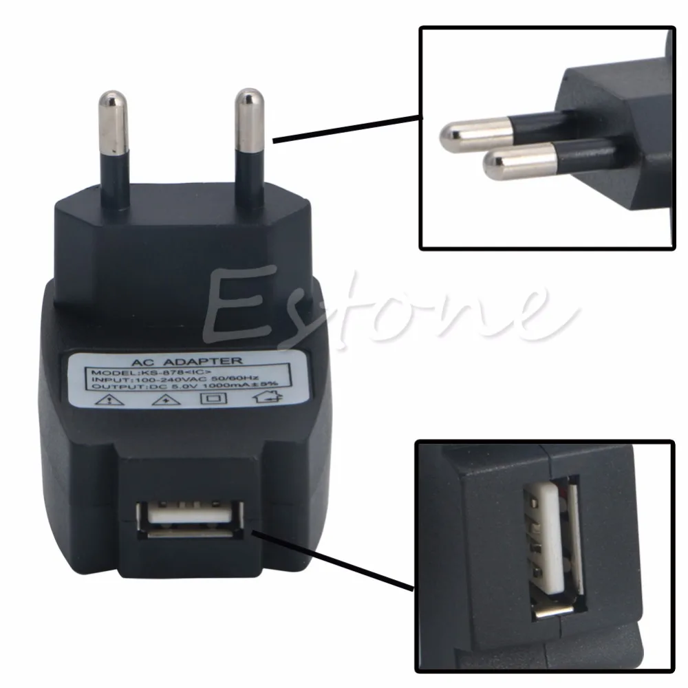 

2019 AC100-240V DC5V 1A Home Wall USB Power Supply Charger Adapter Converter EU Plug