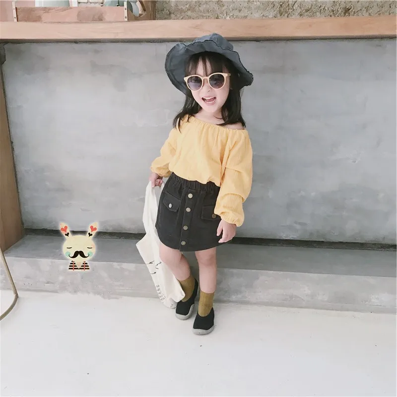 DFXD Newest 2018 Autumn Toddler Girls Corduroy Skirts Korean Baby Clothes Fashion Soild Color Button Princess Skirt For 2-8Years DFXD Newest 2018 Autumn Toddler Girls Corduroy Skirts Korean Baby Clothes Fashion Soild Color Button Princess Skirt For 2-8Years