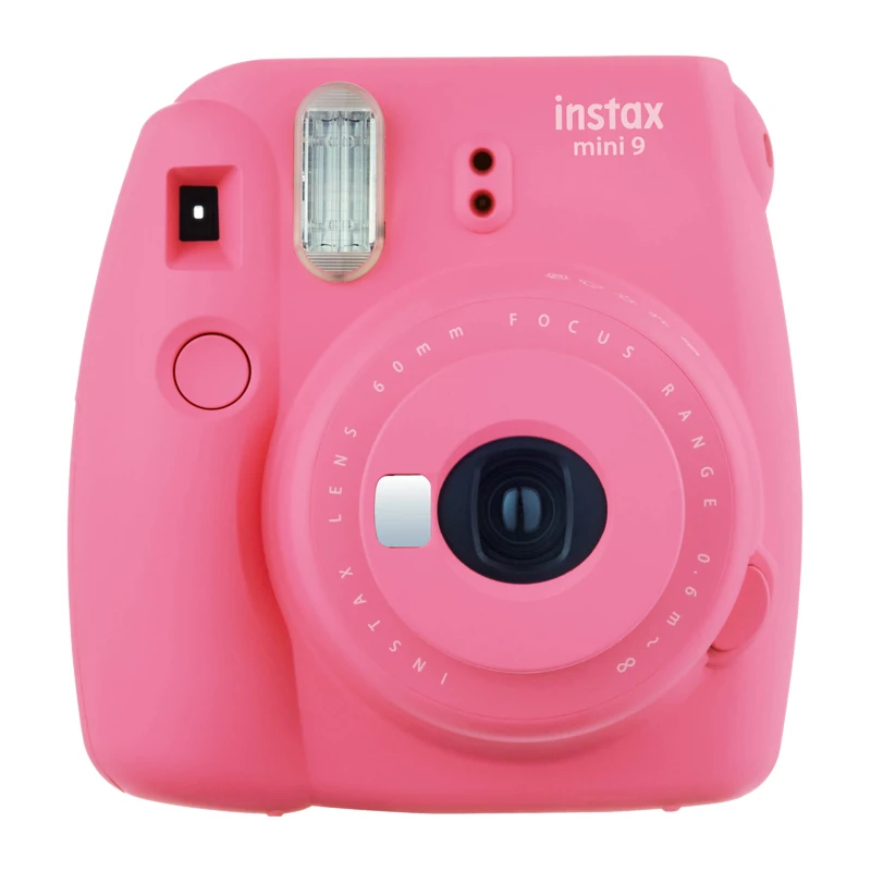 Fujifilm Instax Mini 9 мгновенное фото Фламинго розовая пленочная камера с ремешком на запястье Fuji крупным планом объектив