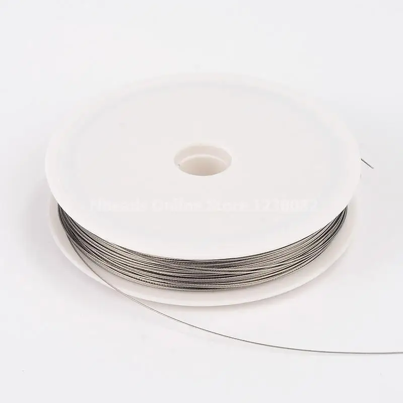 

Jewelry Findings Tiger Tail Wire Spool, Stainless Wire, Silver, 0.45mm, 50m/roll